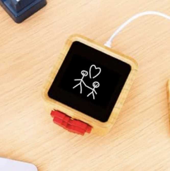 Cutie pentru mesaje de dragoste LoveBox, alb-negru, 3.5 inch