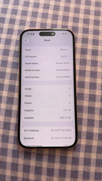 Iphone 16 pro 1tb desert titanium NU SCHIMB  (89% baterie)