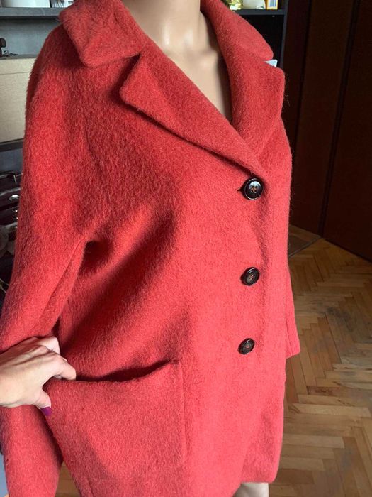 Палто Weekend Max Mara, цвят корал, размер 46 IT