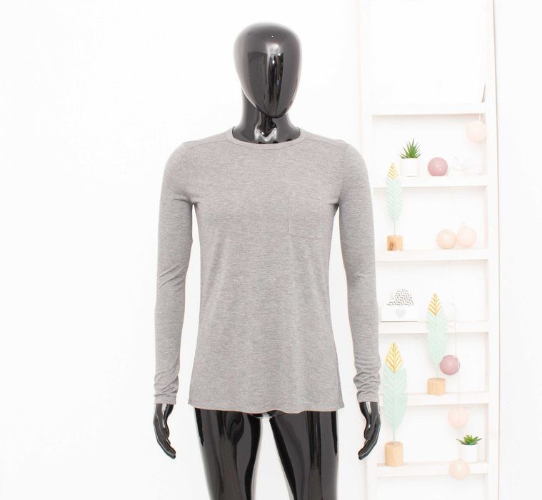 T Alexander Wang оригинална мъжка блуза дълъг ръкав сива с джоб S