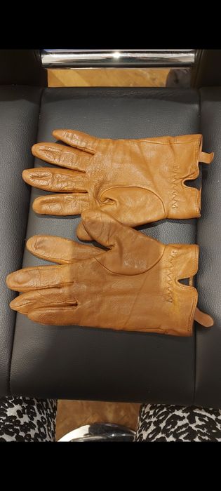 Manusi dama din piele naturala maro