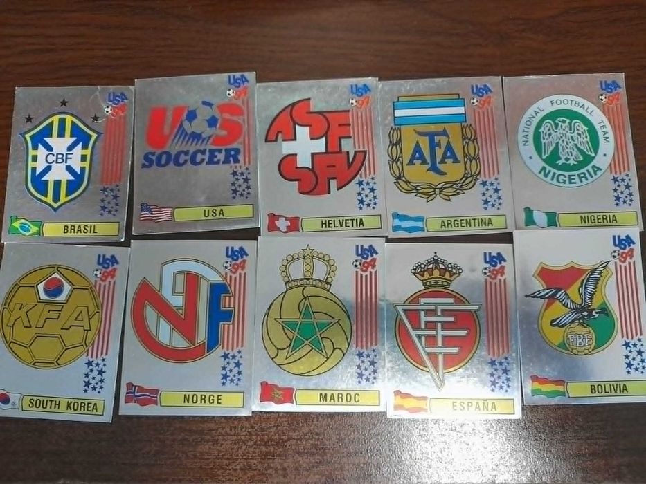 Голям лот стикери/отрезки Panini Световно 94-та и 98-ма, Европейско 96-та