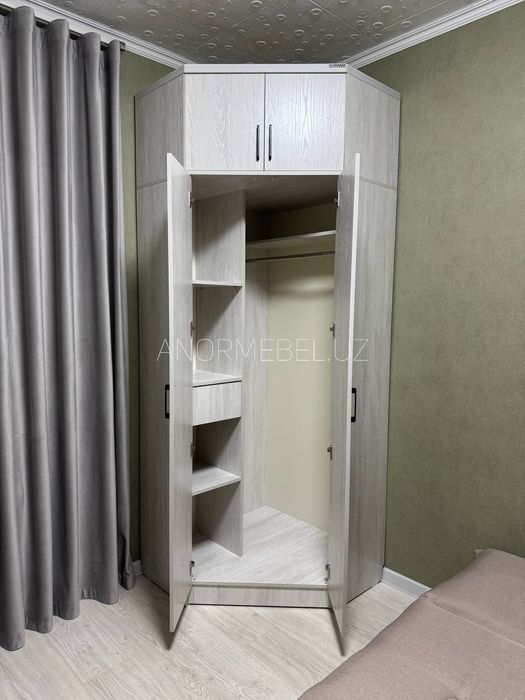 Угловой шкаф с антресолью Йоркин от ШАРАФ