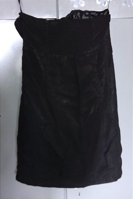 Черна къса елегантна рокля L размер