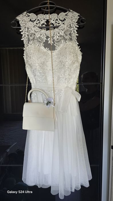 Сватбен сет рокля,чанта  и обувки