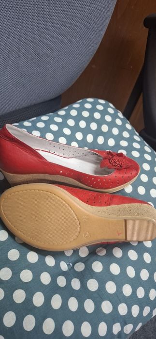 Sandale piele rosie