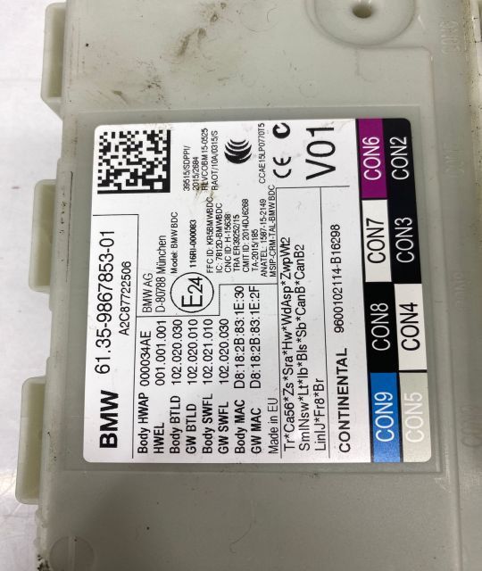 Calculator modul confort BDC 9867853-01 BMW Seria 7 G11/G12  [din 2015 pana  2020] seria