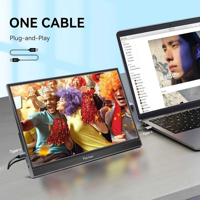 15.6" преносим тъч монитор FHD IPS USB-C HDMI с HDR