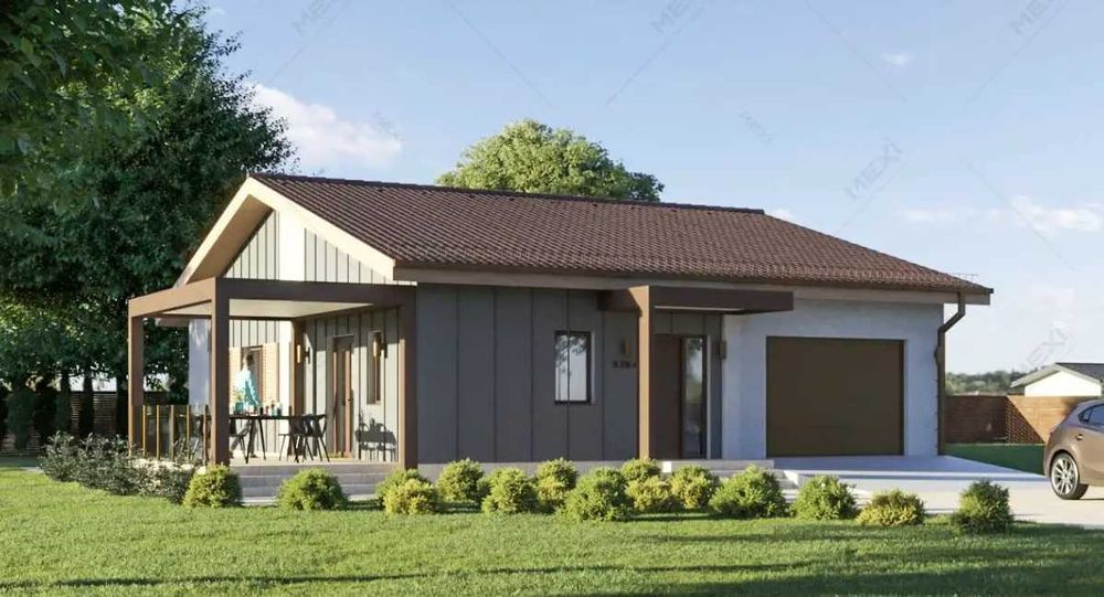 Case moderne pe structura metalica, cabane tip A la cheie