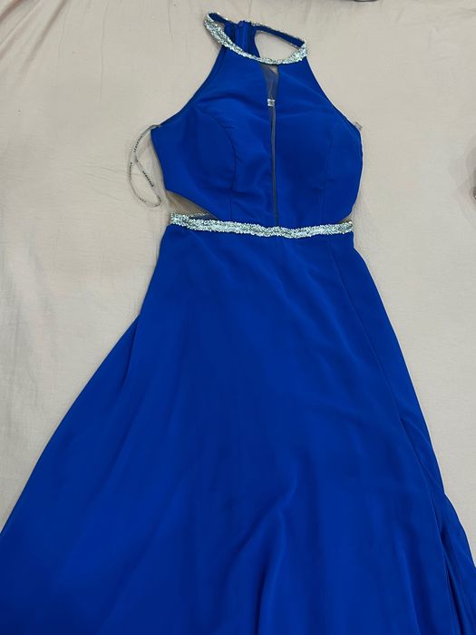 Официална дълга рокля с цепка