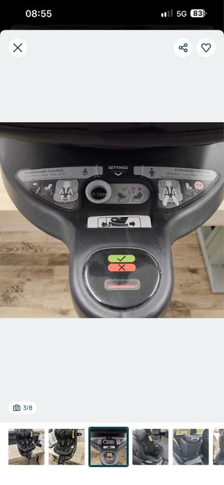 Scaun auto -Joie i-Spin 360°, 40-105 cm, certificat R129  utilizare 40-105 cm / nastere-4 ani (19 kg) certificat R129 / testat ADAC