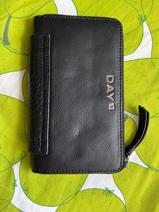 Черен широк правоъгълен портфейл Day Malene Birger