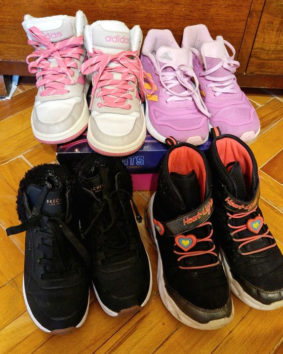 Pantofi de iarnă Adidas, Skechers fată , 32-33