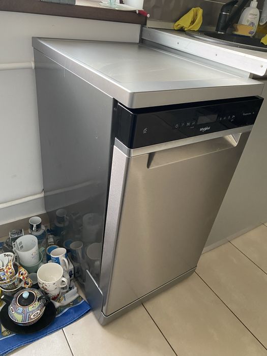 Masina de spalat vase Whirpool 60cm inox, 6th Sense Power, ca noua