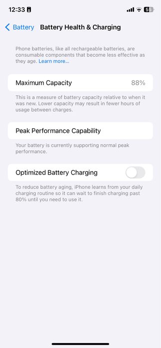 Iphone XR a’lo darajada emkost 88%