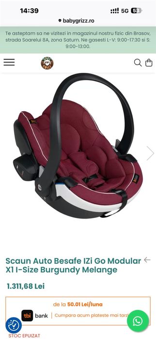 Scoica auto Besafe IZi Modular X1 l