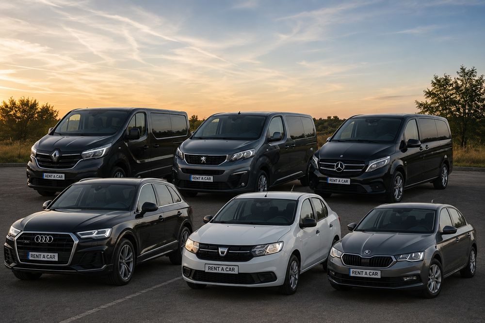 Inchirieri auto, duba, autoturism, microbuz 5, 7, 8 sau 9 locuri