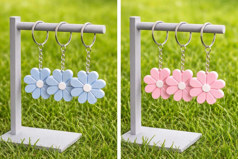 Ключодържатели маргаритки,изработени на 3 D принт