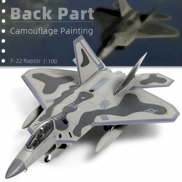 Macheta avion metalica Lockheed Martin F-22 Raptor 19cm