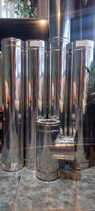 Burlane și teu din inox duble, izolate, 120/180 mm  NOI,cu factură