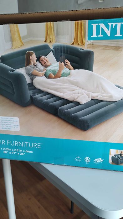 Надуваем разтегателен диван с две възглавници Intex 66552-1 P