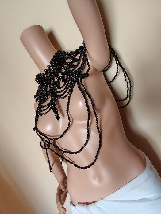 Colier mare elegant din mărgele pentru petreceri, nunți