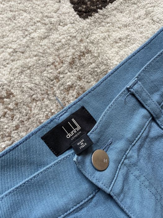 Pantalon barbati Dunhill London din lana si bumbac Made in Italy marimea 48R albastru premium