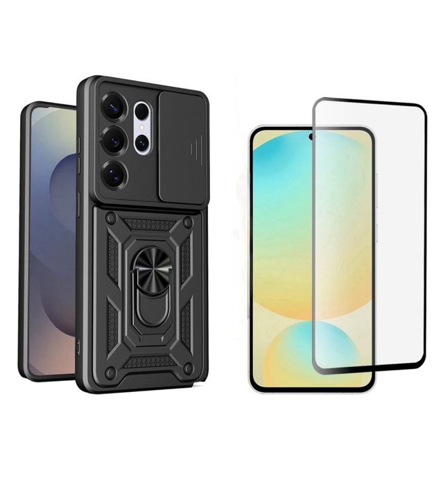 Samsung S24/S25/S26/PLUS/ULTRA - Husa Protectiv Ring + Folie Sticla