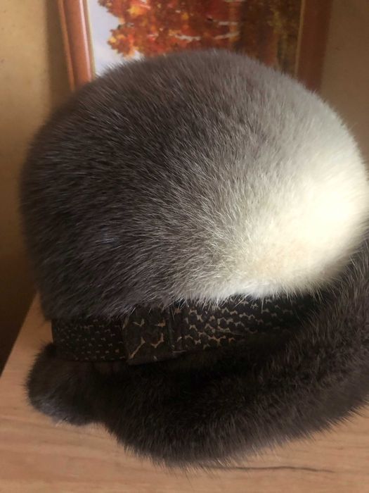 Шапка  Норковая Серая