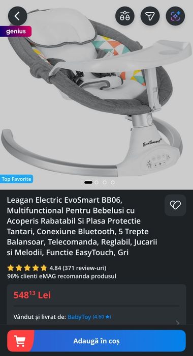 Balansoar electric bebelusi