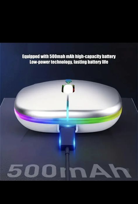 Безжична мишка с LED подсветка, ултра-тънка 2.4G/5.2 ,без шум