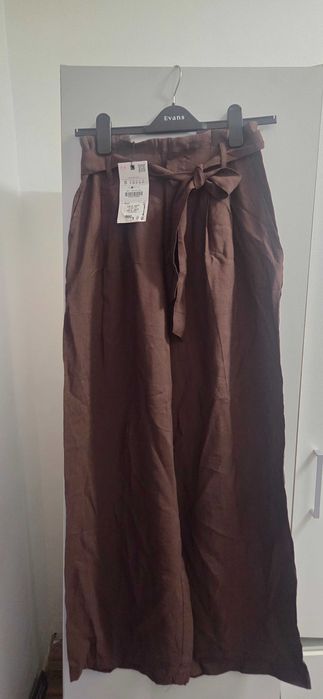 Pantaloni pentru femei Zara,marimea S,maro,noi,cu eticheta