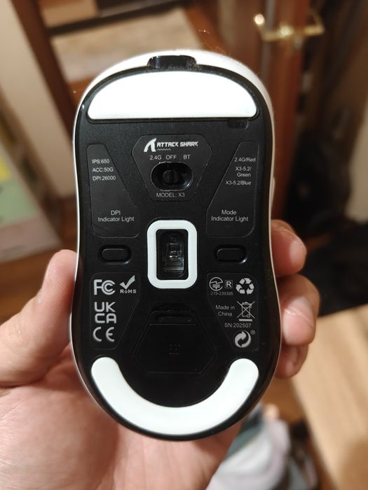 Мышь Attack Shark X3 белый