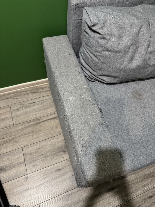 Раздвижной диван, серый, б/у