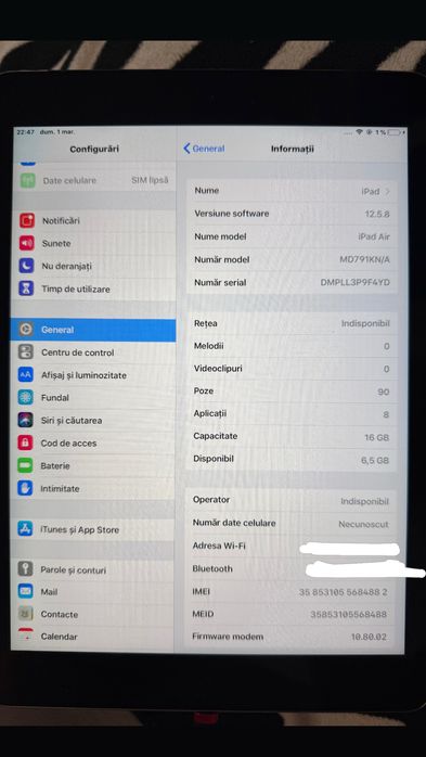 Ipad Air 1 Silver + 2 Huse Premium cu Tastatura Bluetooth