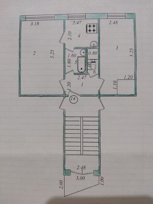 Продаю срочно свою квартиру Чиланзар 8-кв. 2/1/4 раздельные комнаты.