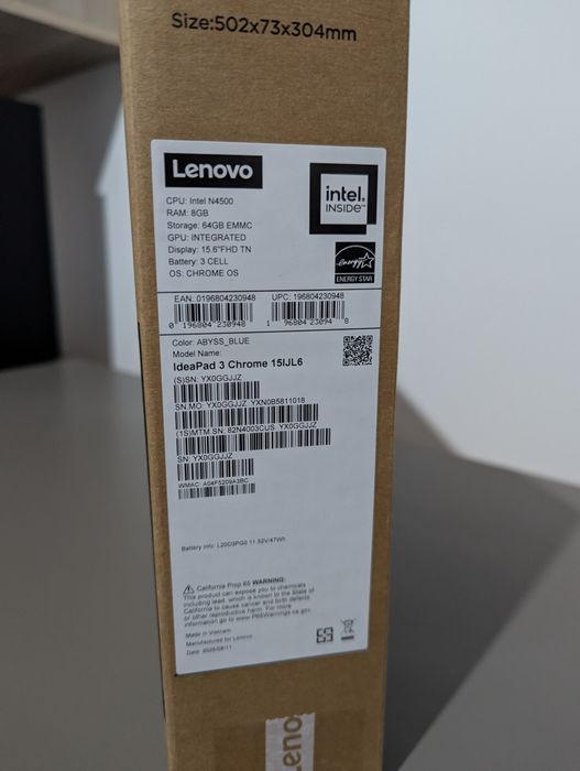Lenovo IdeaPad 3 Chrome 15IJL6 -Sigilat-