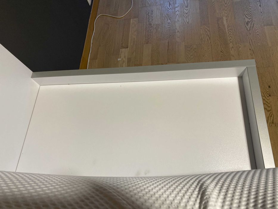 Pat simplu pe colt, lat 110cm x lung 200cm cu saltea de 16cm cu 3 starturi Aramis Feeling