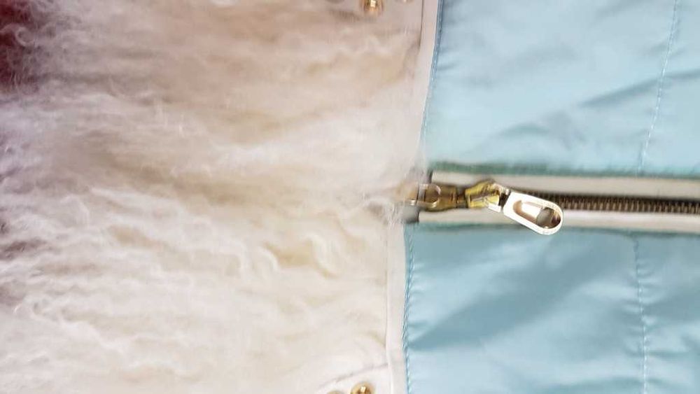 Италианско марково яке,естествен косъм лама,естествена кожа