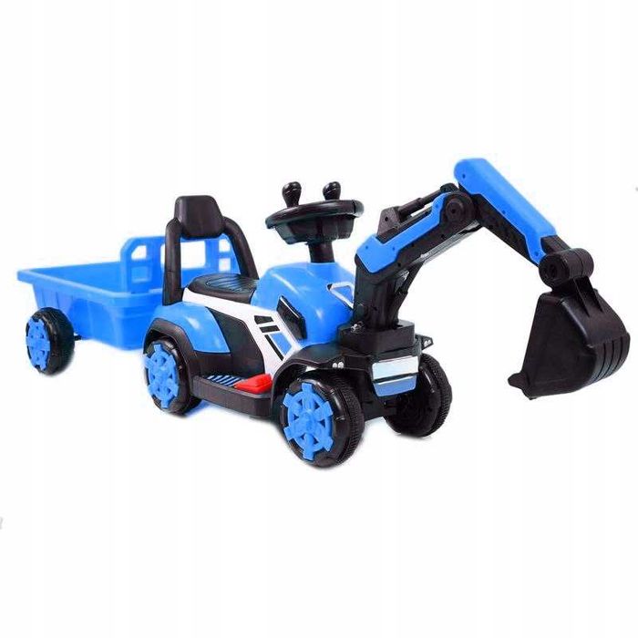 Mini excavator Kinderauto BJXZ219B 35W 6V, cupa electrica si RC Blue