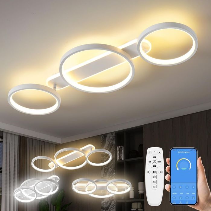 Lustra Smart cu telecomanda - culoare alb natural - nou!
