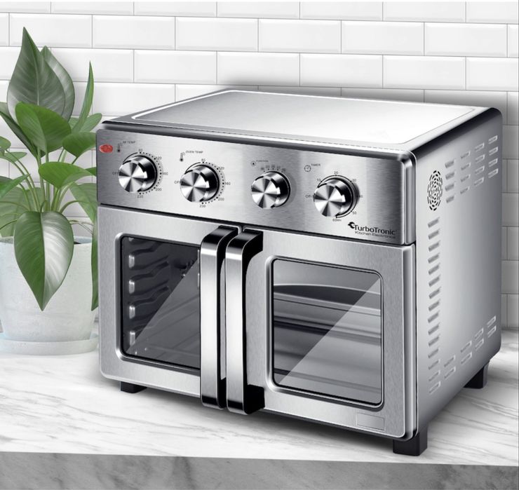 Friteuza profesionala cu aer cald 3in1 TurboTronic TT-AF32MFD, deshidrator, rotisor, 1700W, 32 l, temporizator, fara uleI, inox