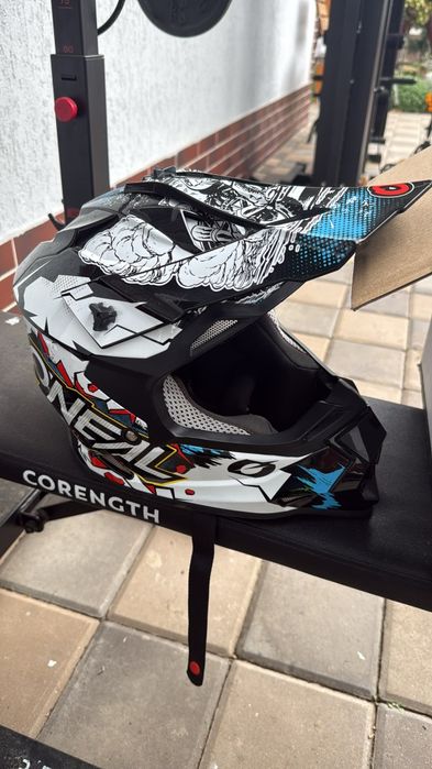 Mini Moto Cross Xtreme 49cc copii + Costum Protecție + Cască Roșie Cadou