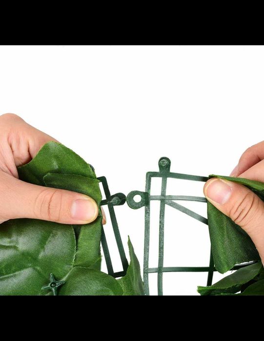 Gard rulou artificial verde cu frunze iedera 300x100cm protectie vant/ soare