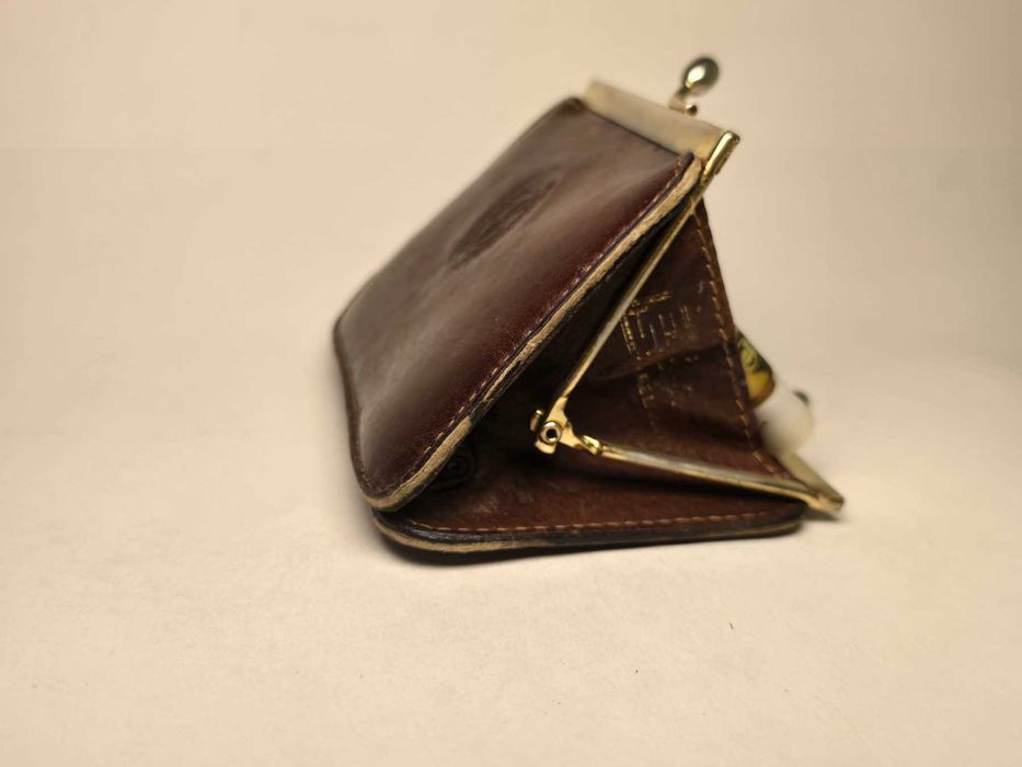 Винтидж кожено портмоне за монети – естествена кожа – ретро модел
