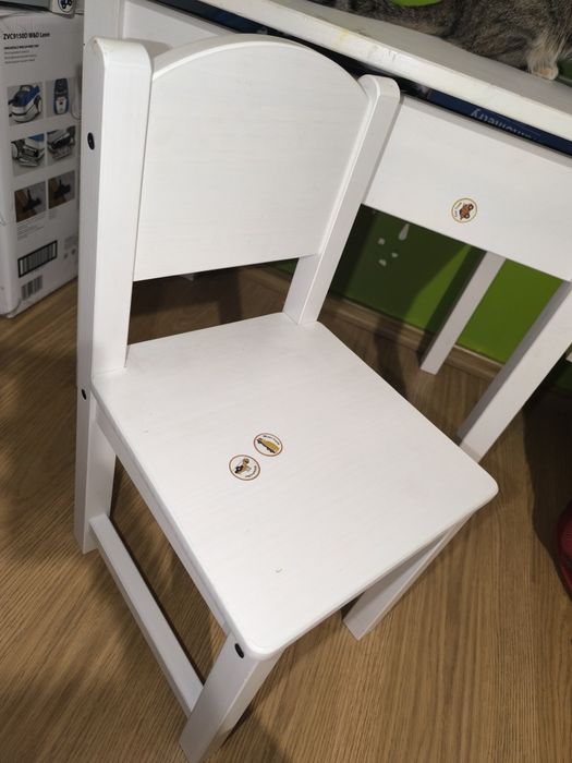 Set birou + scaun din lemn pentru copii