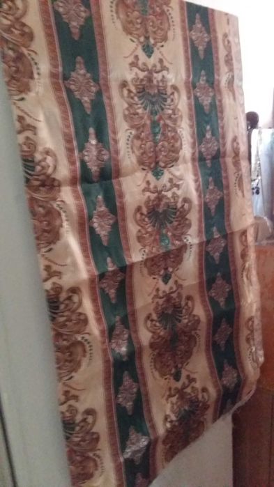 Тюль белая и портьера