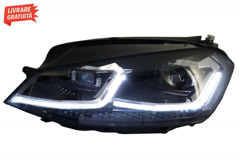 Bara Fata cu Faruri LED cu Semnal Dinamic VW Golf VII 7 (2013-2017) R-