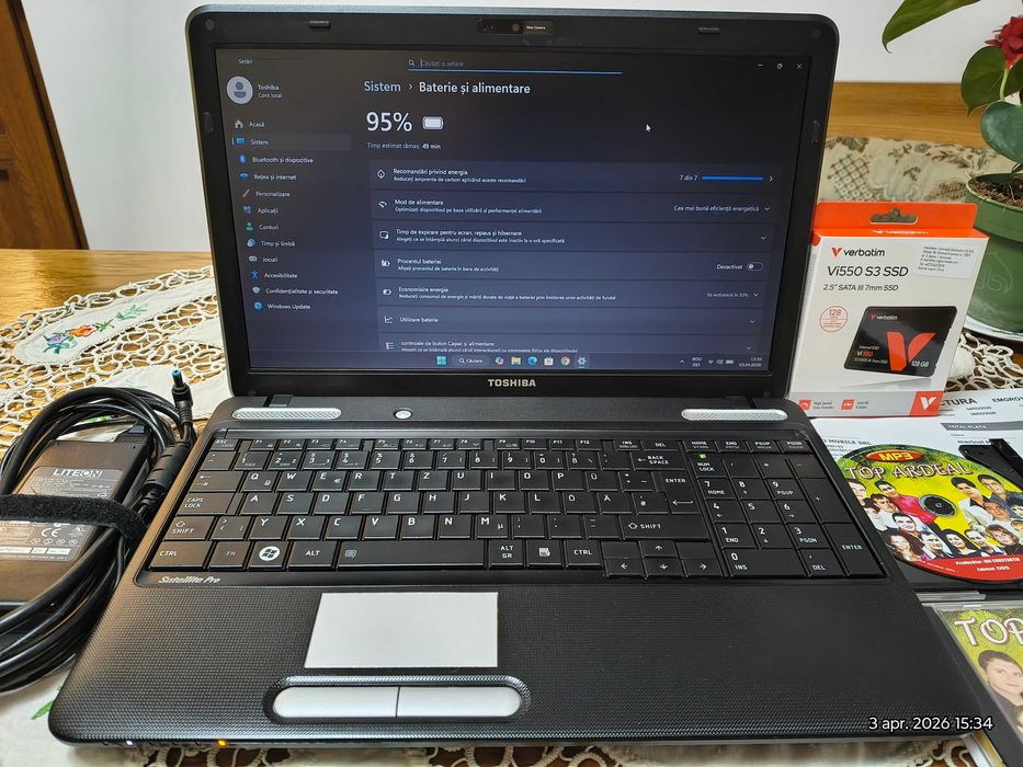 Laptop Toshiba Satellite Pro L650-MP deosebit, SSD nou garantie !