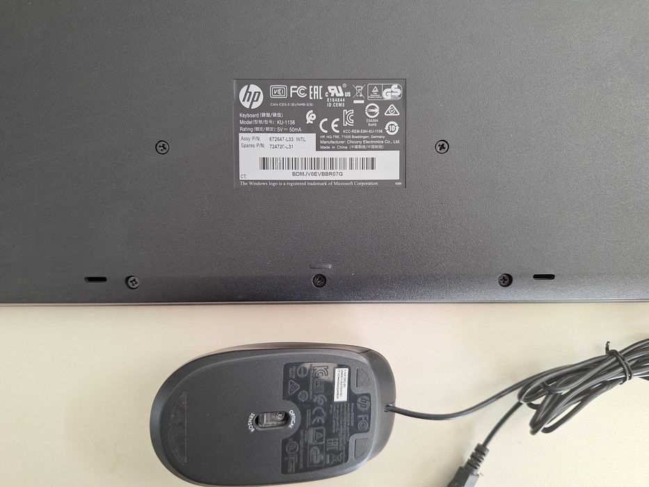 KIT HP USB Keyboard KU-1156 QWERTY US + HP MOFYUO - USB Optical Mouse